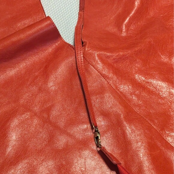 Sabina New York Red Leather Shoulder Bag Designer Purse & Wristlet  Mag Closure - Picture 9 of 12